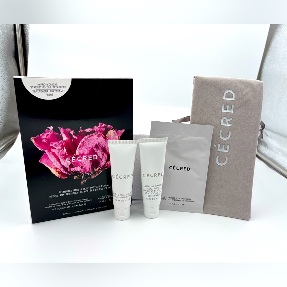 NWT Cecred by Beyoncé hair care deluxe gift travel bag sample set bundle